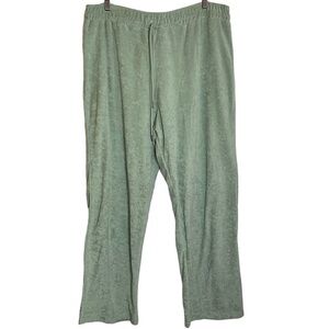 Wayf '98 Evangelista Drawstring Terry Sweatpants Green Sage Plus Size 1X